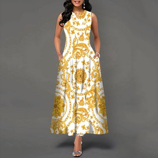 Evarisluxe Bohemian Sleeveless Long Dress