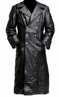 Retro Leather Medieval Trench Coat for Men (Autumn/Winter)