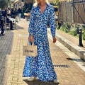 Graceful Long-sleeved Lapel Dress for Women