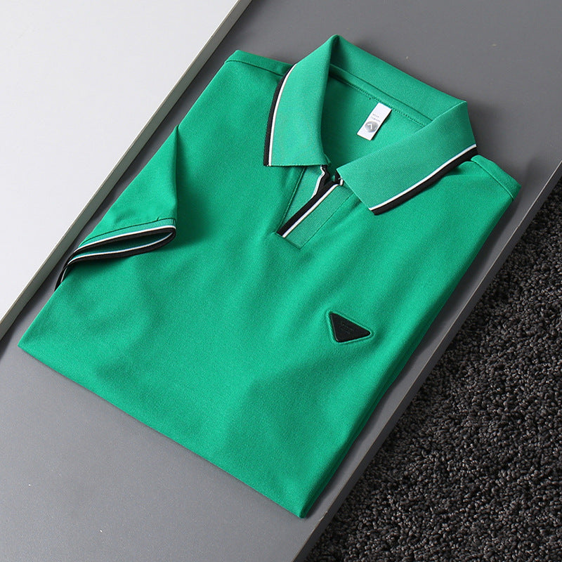 Men's Slim Fit White Polo Shirt - Lightweight Summer Style