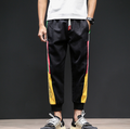 Summer Striped Harem Pants for Men - Loose Fit 9/10 Length