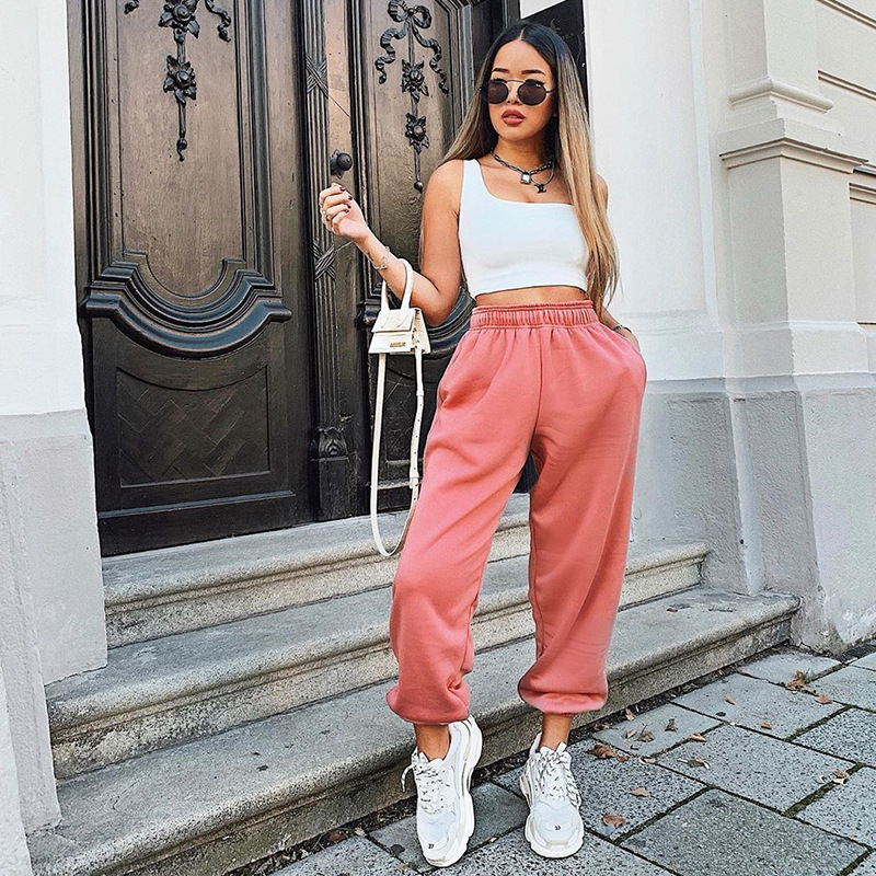 2020 Summer Casual Candy Color Sports Pants for Women