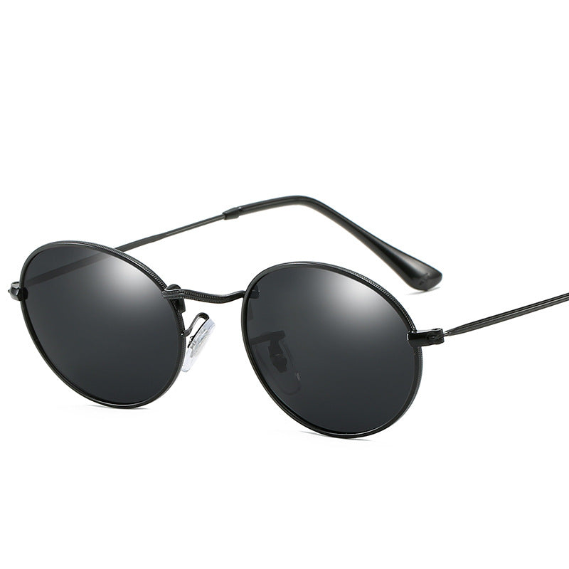 Oval Metal Polarized Sunglasses for Men and Women