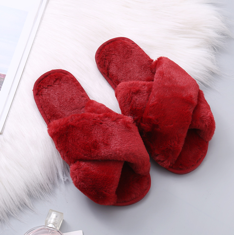 The Douceur Faux Fur Winter Slipper | Evarisluxe