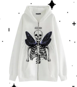 Spider Rhinestone Print Cardigan Jacket Combo