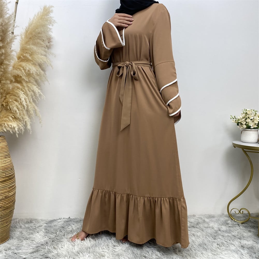 Evarisluxe Muslim Fashion Hem Dress