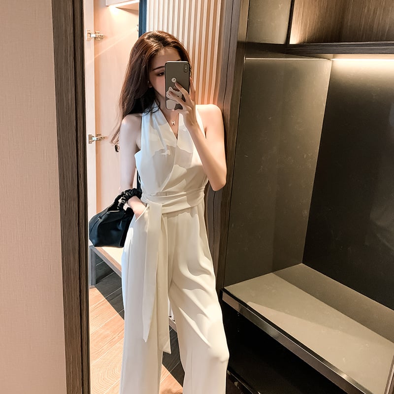 Evarisluxe Wide Leg Overalls Suit