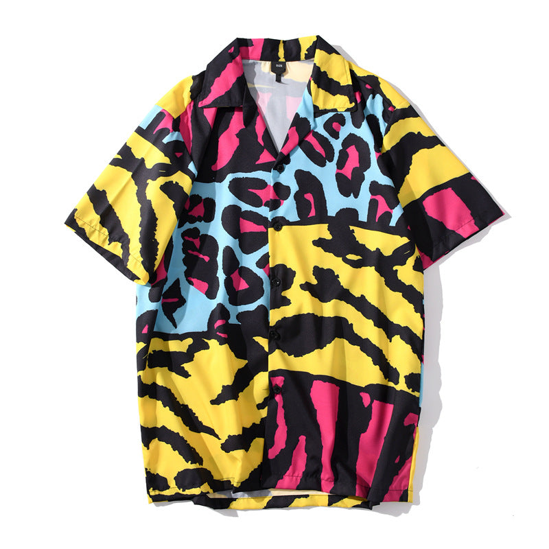2020 Summer Colorful Leopard Print Couple Shirts