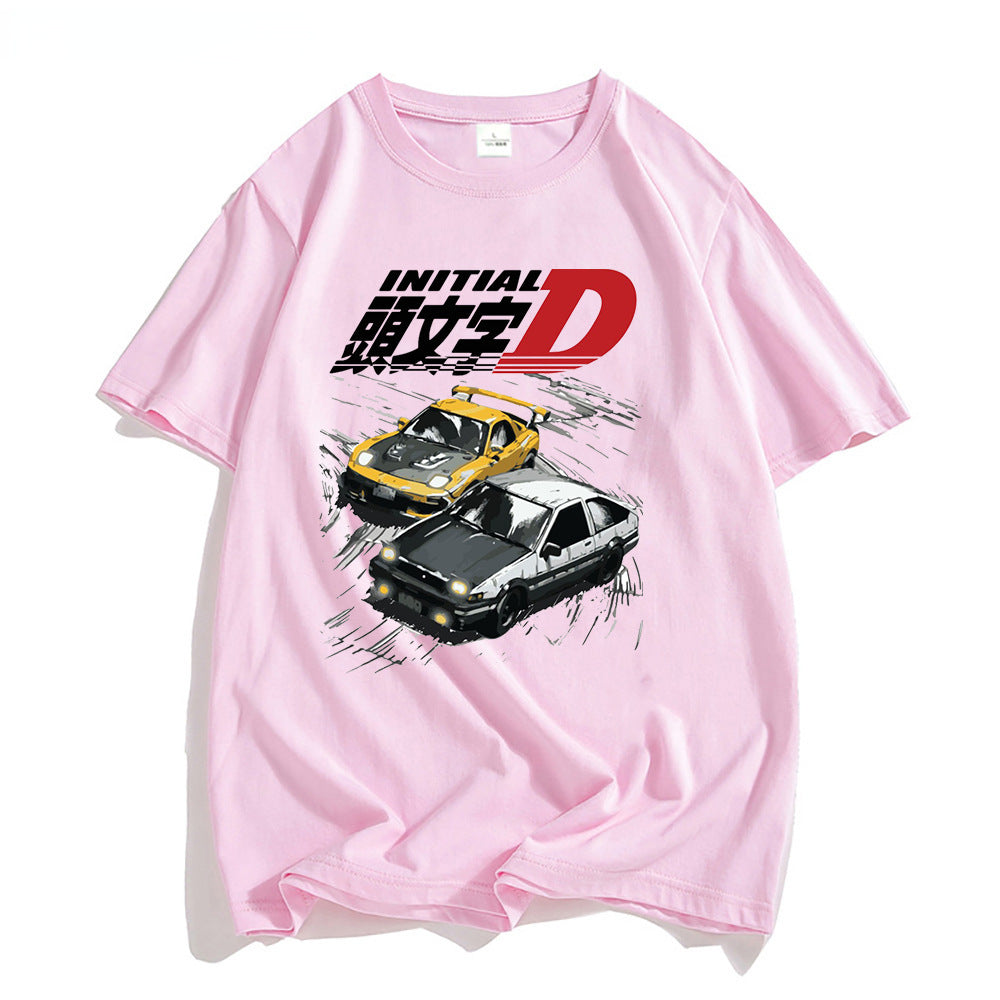 AE86 Initial D Anime T-Shirt for Men - Summer Style