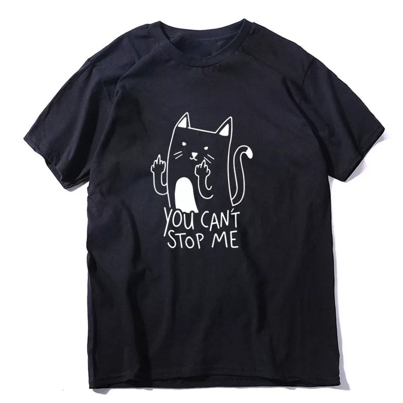 "You Can't Stop Me Cotton T-Shirt - Loose Fit for Men"