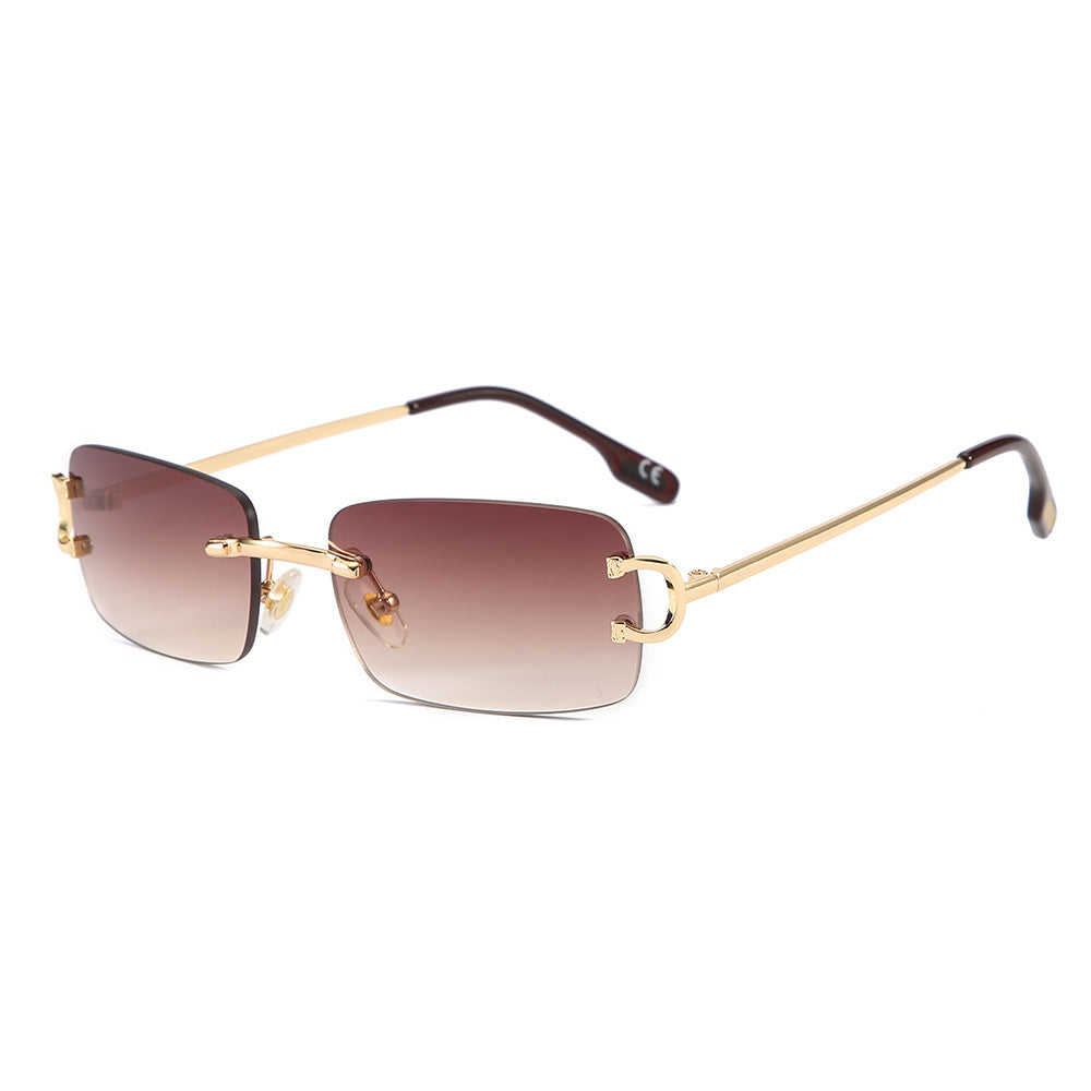 Square Frameless Sunglasses for Women - Trendy Style