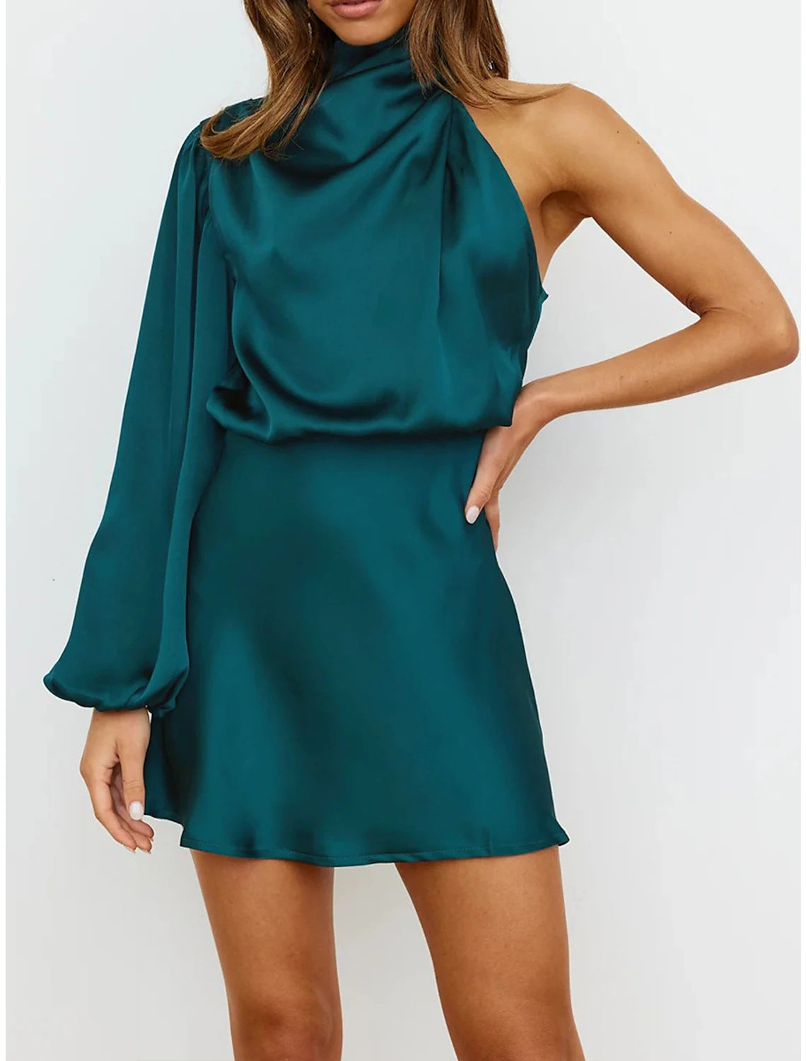 2024 Spring Women's Evening Dress with Asymmetrical Design