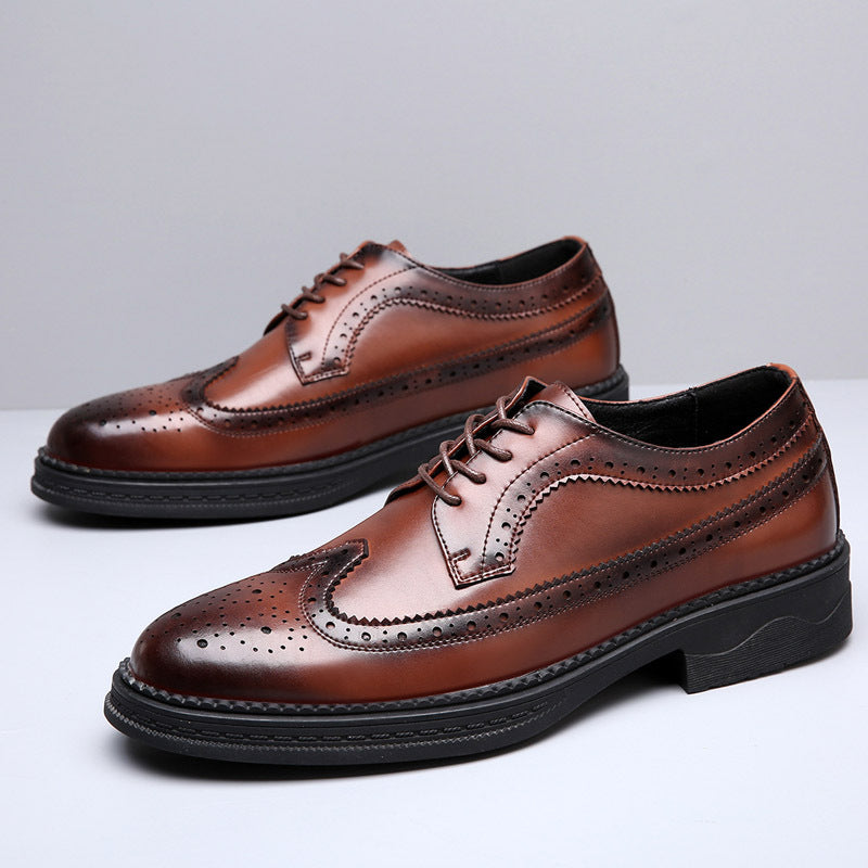 2024 Spring Men's Brogue Leather Dress Shoes