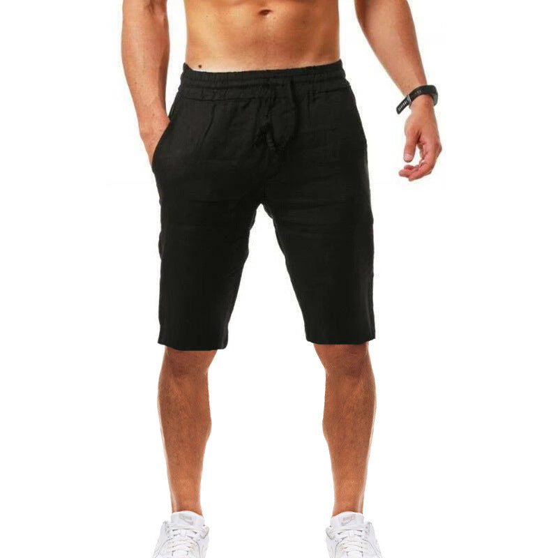 Men's Comfortable Breathable Cotton Linen Casual Shorts