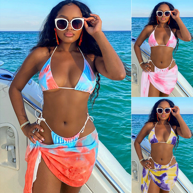 Three-Piece Women's Bikini Swimsuit Set