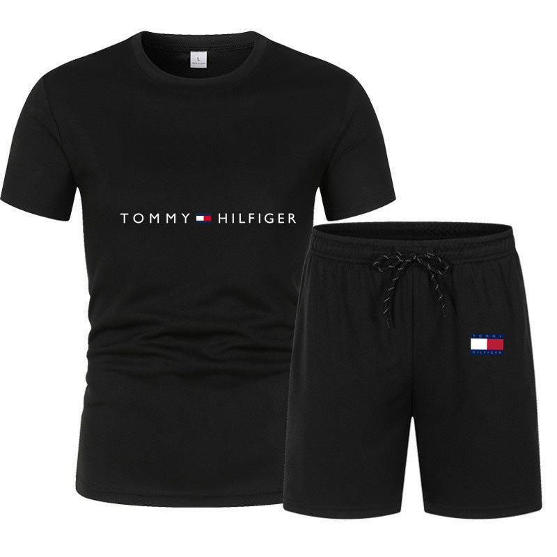 Men's Sports Set: Mesh T-Shirt & Shorts for Training