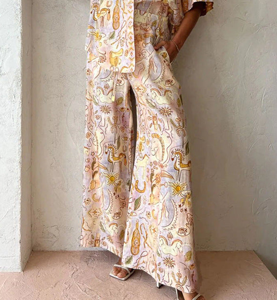 2023 Spring Summer Casual Pocket Two-Piece Set