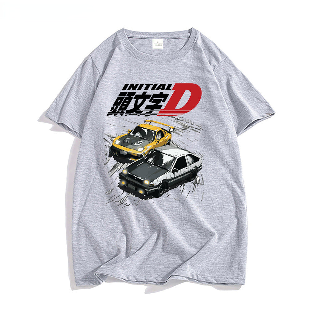AE86 Initial D Anime T-Shirt for Men - Summer Style