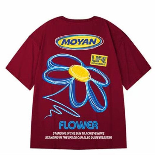 Hip Hop Streetwear Loose Fit Devil T-Shirt for Men