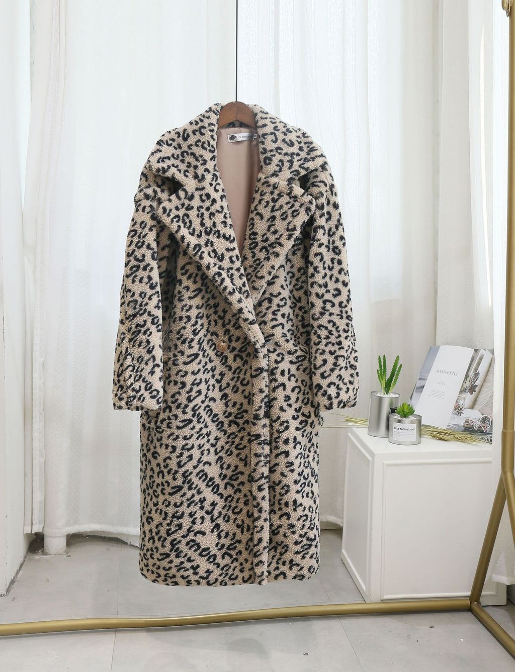 Sheep Sheared Fur Loose Overcoat Jacket