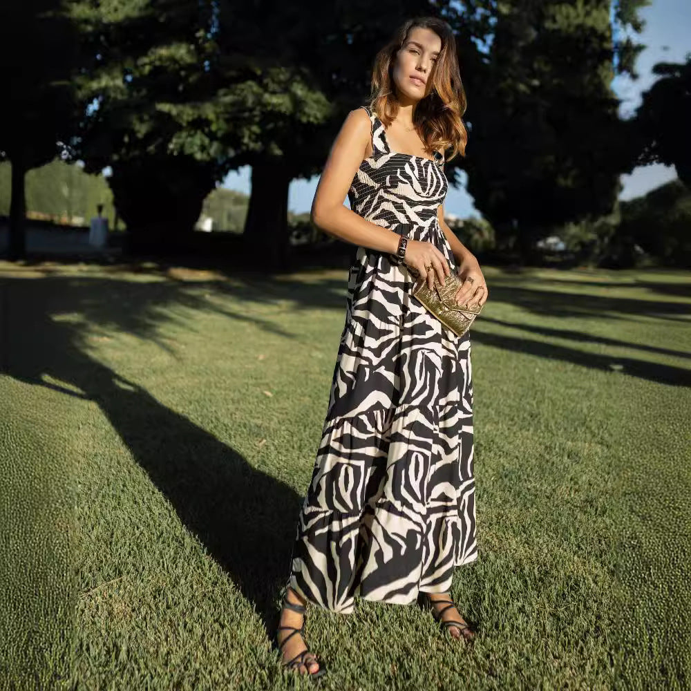 2023 Summer Maxi Dress with Floral Print for Women