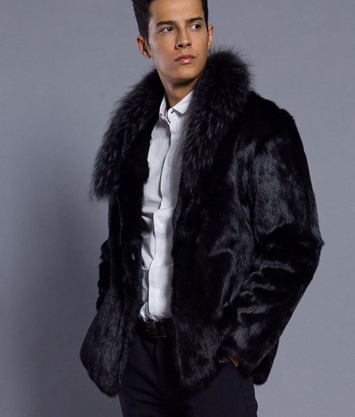 Faux Fur Coat, Leather Jacket, Black Outerwear