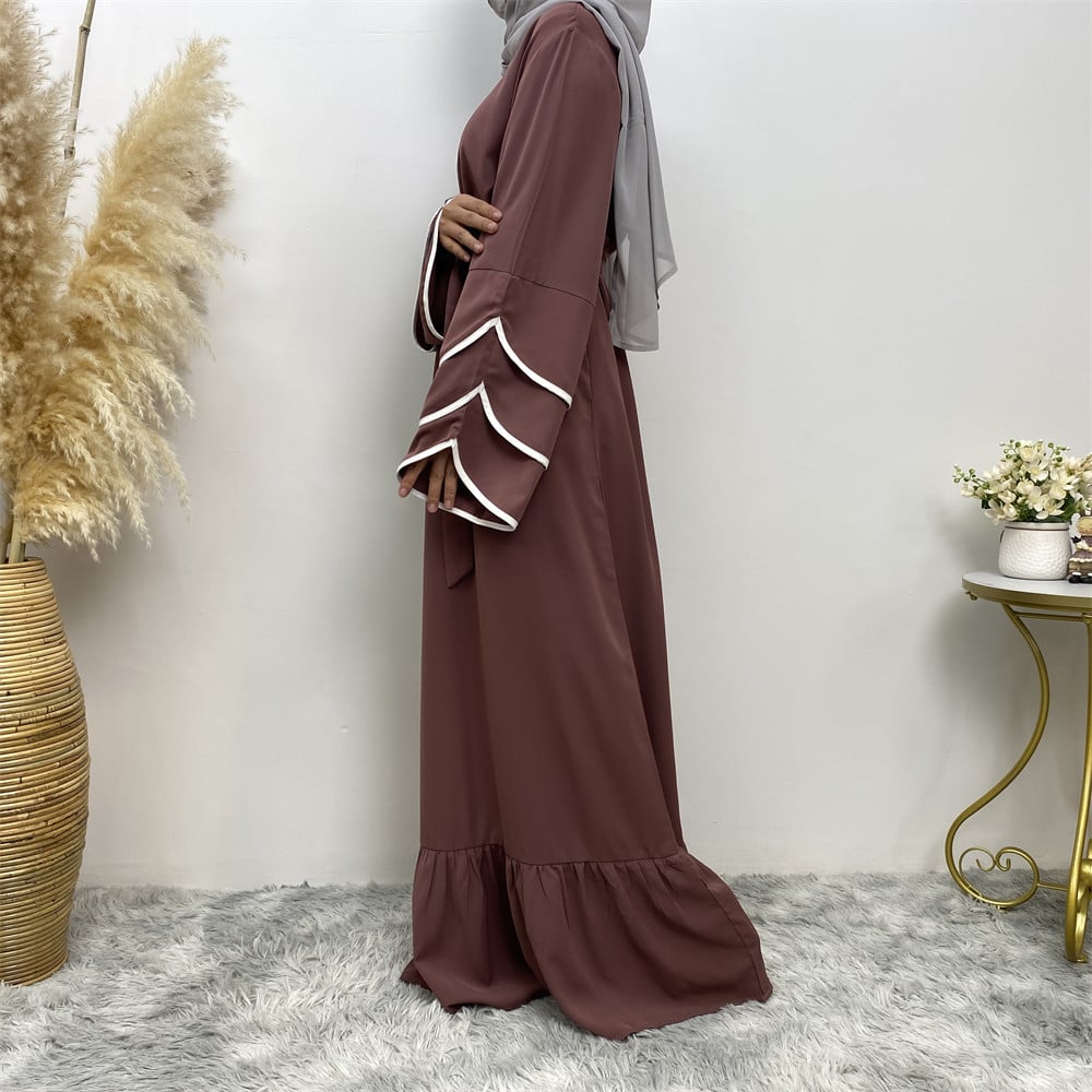 Evarisluxe Muslim Fashion Hem Dress