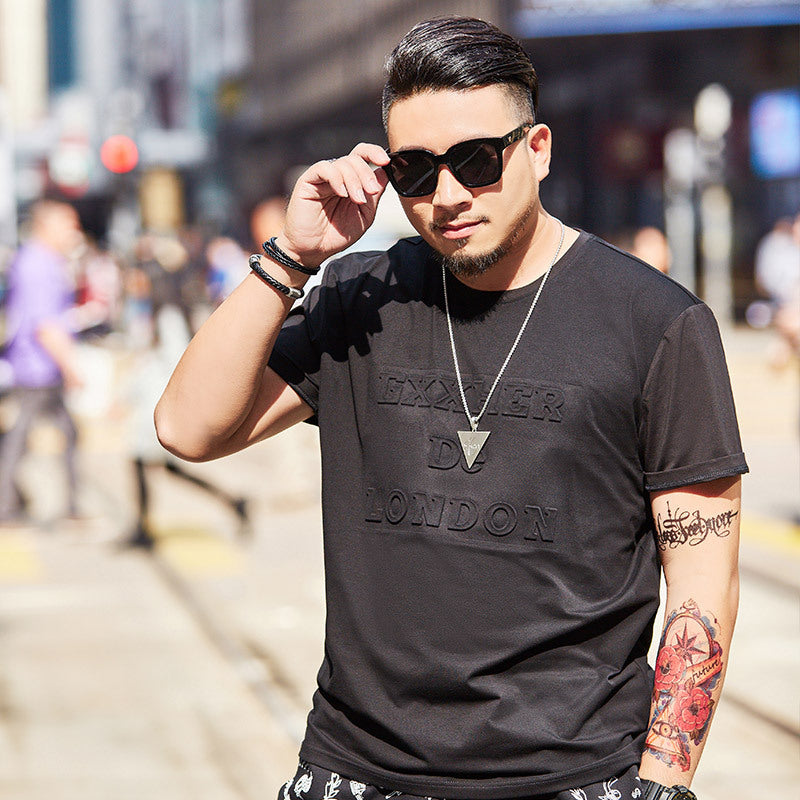 Plus Size Loose Fit Short Sleeve T-Shirt for Men