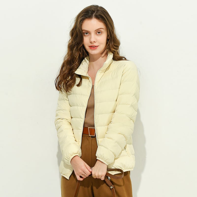 Korean Style Stand-Collar Down Jacket for Women