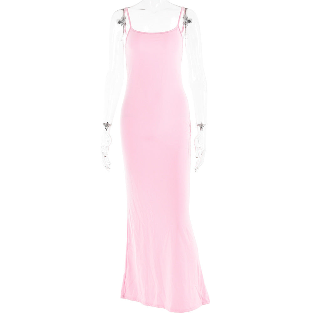 Slim-Fitting Patchwork Dress for Women