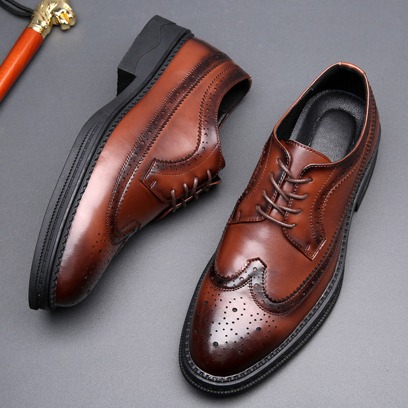 2024 Spring Men's Brogue Leather Dress Shoes