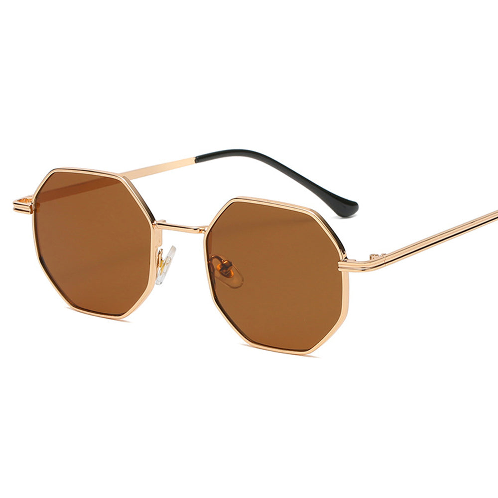 Vintage Polygon Metal Sunglasses for Men and Women