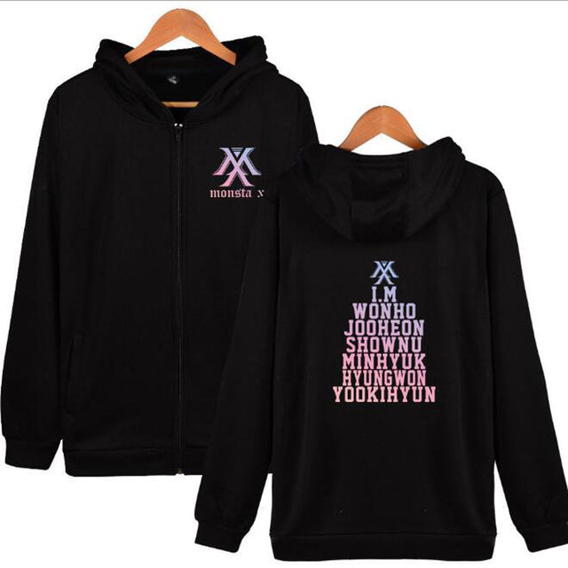 KPOP Monsta X Hoodie Jacket for Women (4XL)