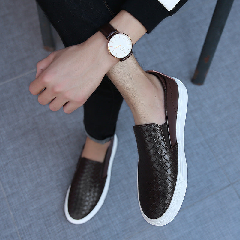 2023 Men's Casual Leather Loafers - Breathable Weave