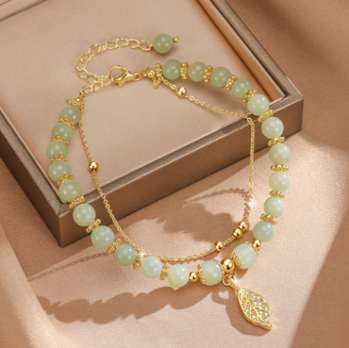 Evarisluxe Light Luxury Jade Beads Bracelet