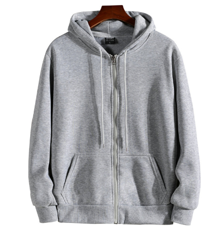 Cotton Hooded Zip Sweater Jacket