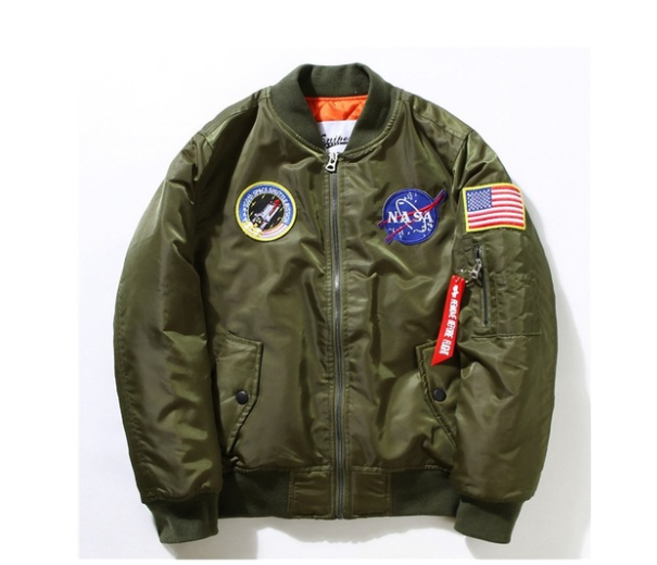 Embroidered Flight Jacket Baseball Coat