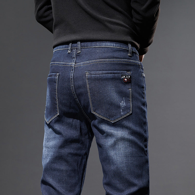 Men's Stretchy Soft Jeans - Slim Fit Casual Trousers