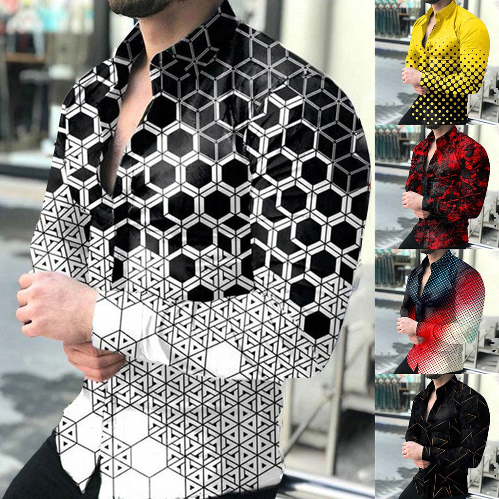 2021 Spring/Summer 3D Printed Men's Polo Shirt