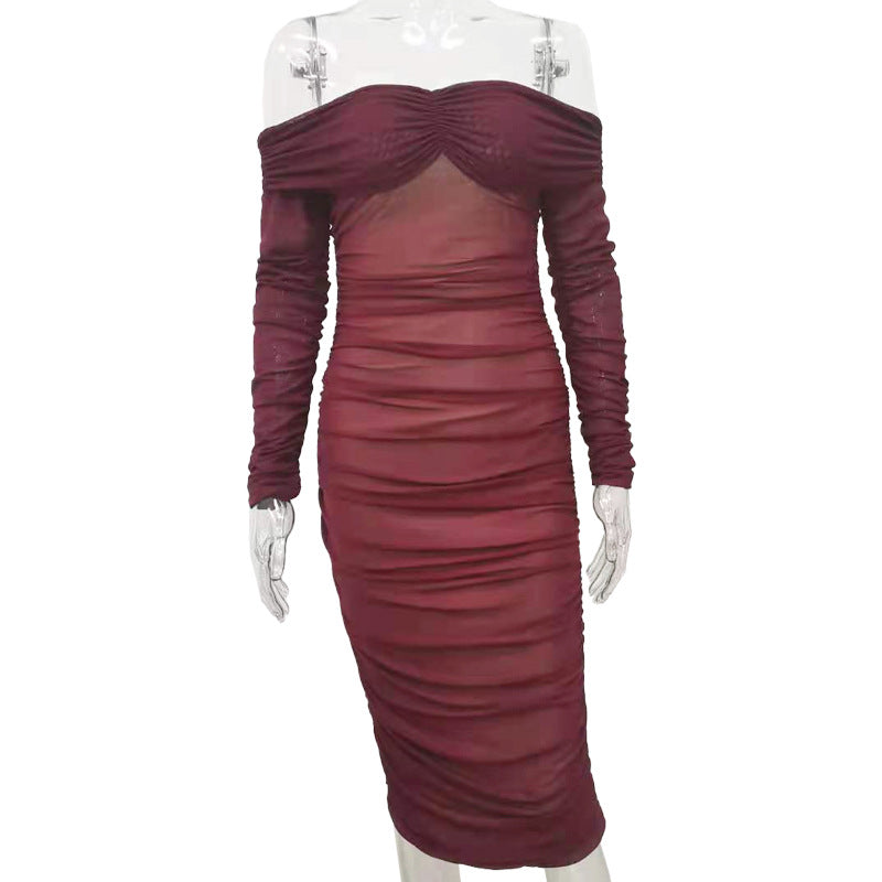 2024 Spring Summer New European Sexy Long Sleeve Dress