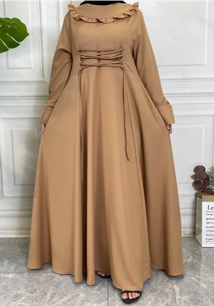 The Jupe Évasée Long Sleeve Modest Skirt Dress | Evarisluxe