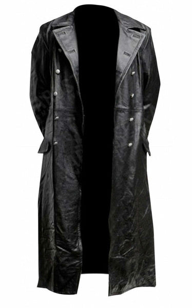 Retro Leather Medieval Trench Coat for Men (Autumn/Winter)