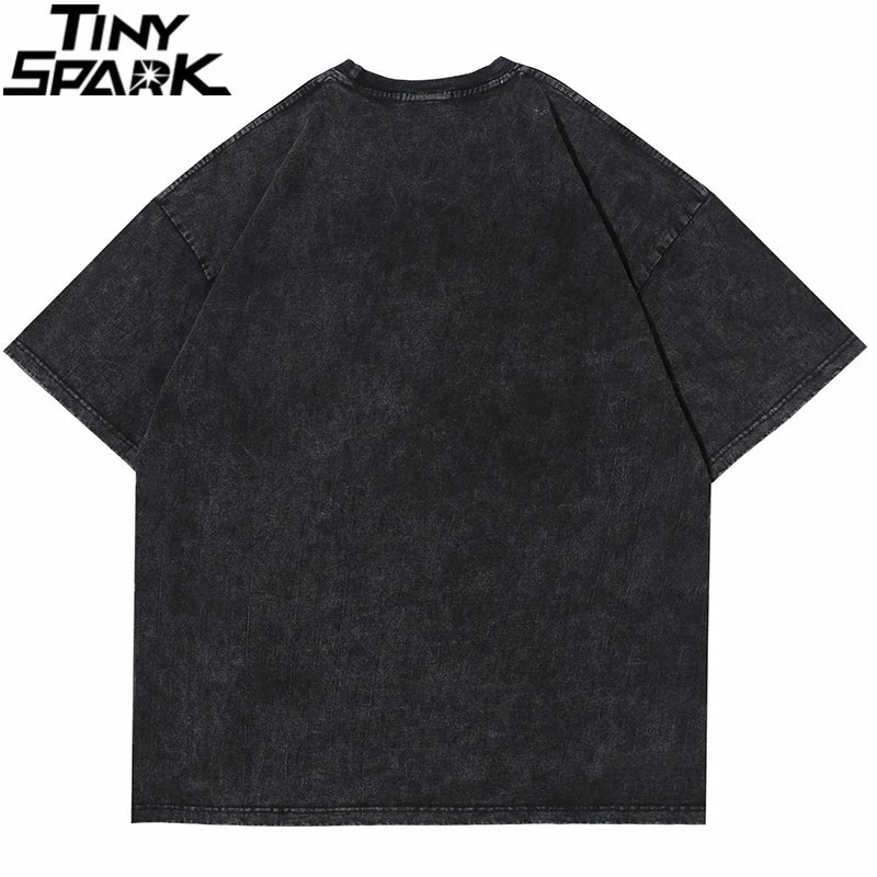 2024 Oversized Hip Hop Devil Racing T-Shirt for Men