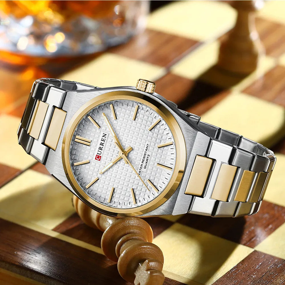 Le Poli Stainless Steel Quartz Watch | Evarisluxe