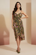 Floral patterned dress on a white background