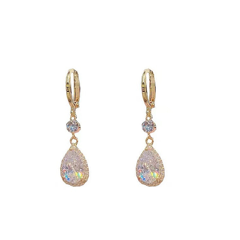 Evarisluxe Zircon Water Drop Earrings
