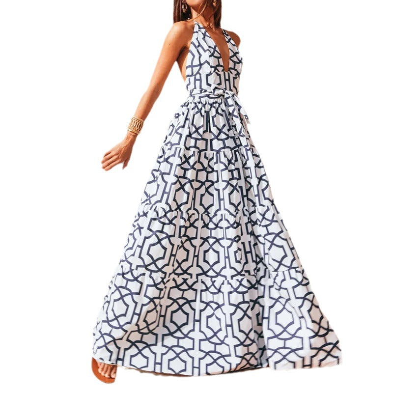 2023 Summer Fashion Sexy Halter Loose Dress for Women