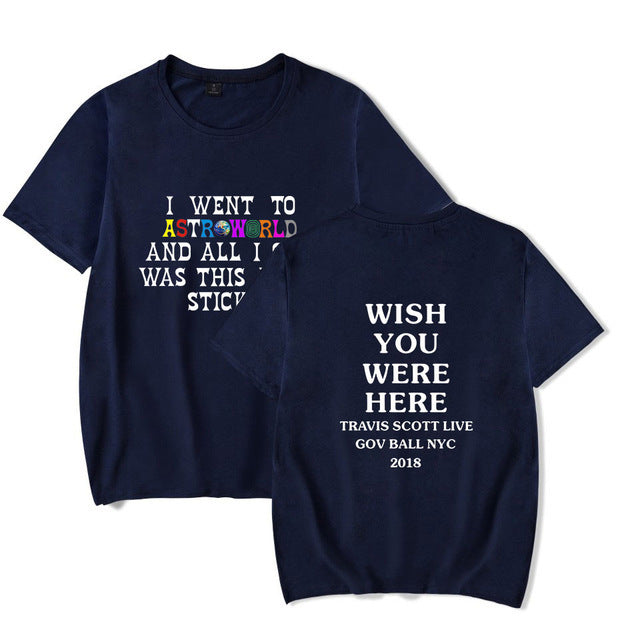 WISH YOU WERE HERET Fashion T-Shirt for Men and Women