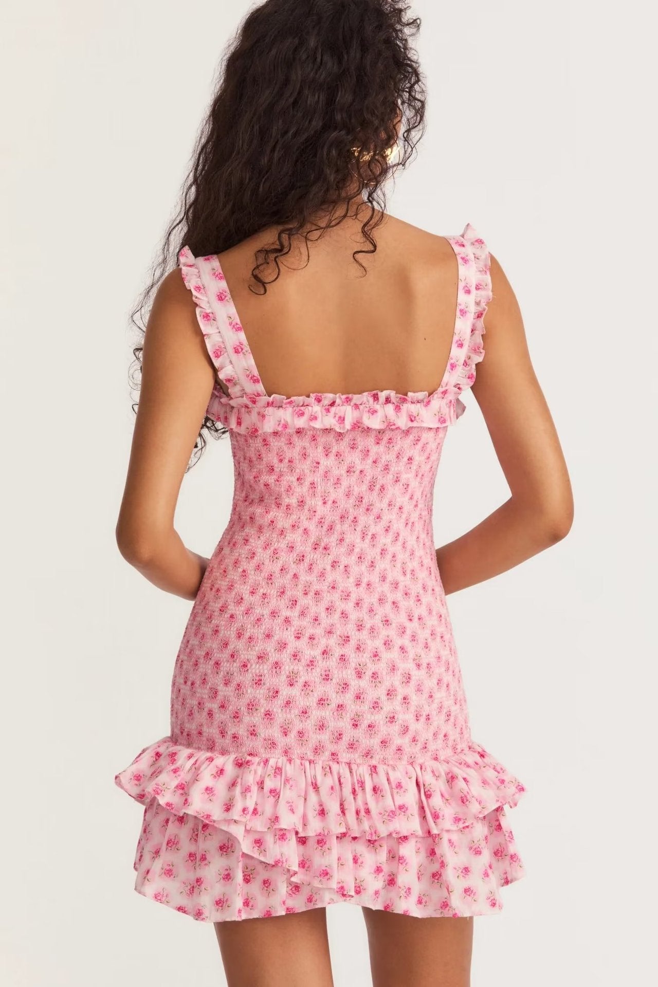 2023 Spring/Summer French Style Ruffle Midi Dress