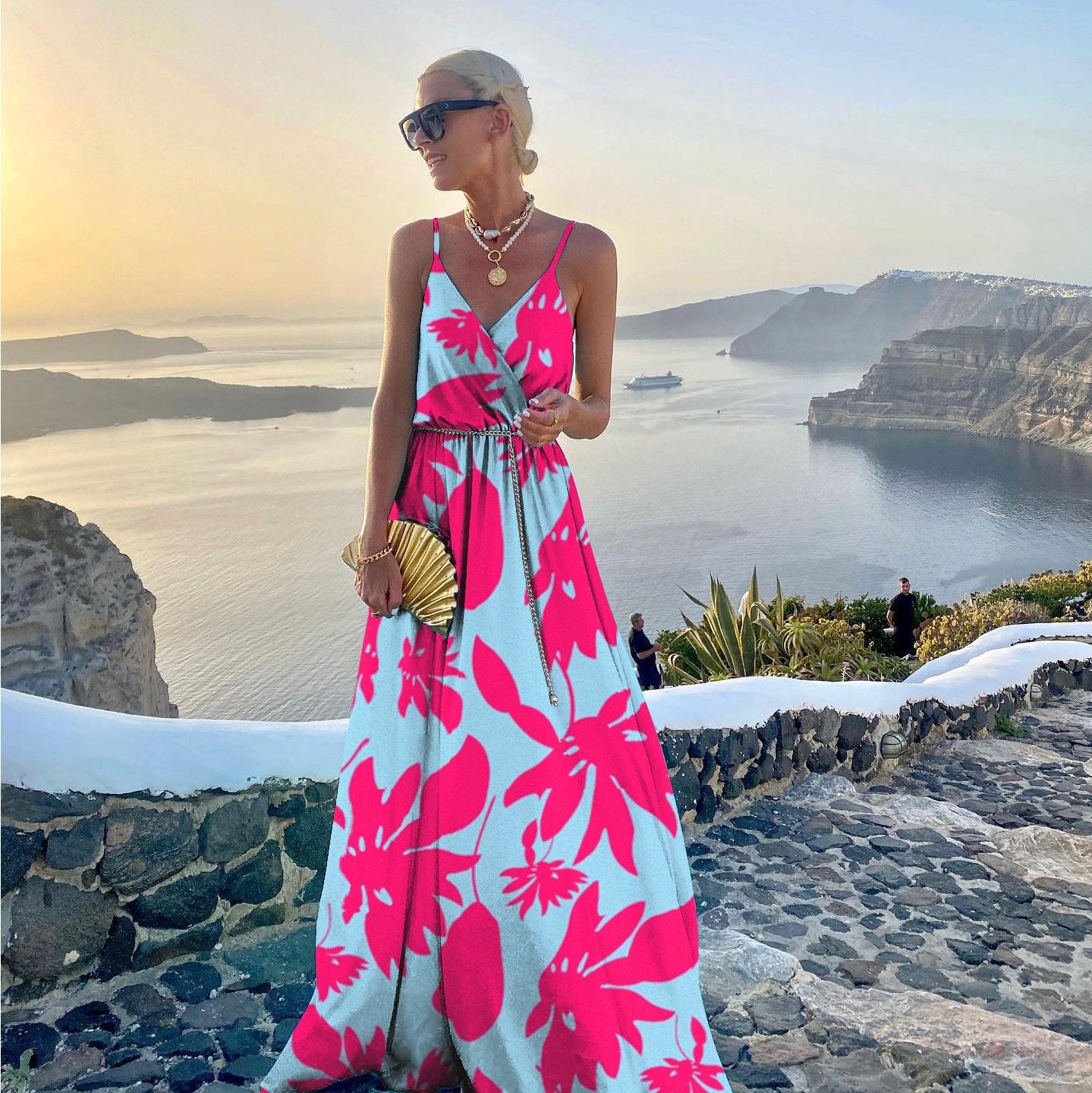 Evarisluxe Printed Large Swing Dress for Women